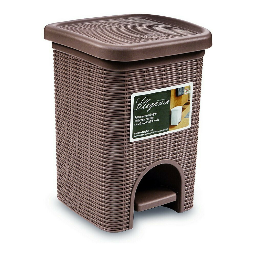 Stefanplast Plastic Pedal Waste Bin 6lt Beige S3601602