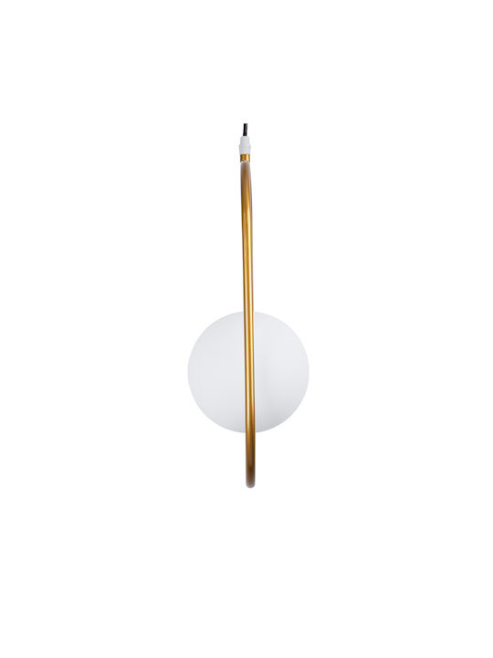 GloboStar Hamburg Hängelampe Gold Kugel mit Fassung E27 20x15x40cm.