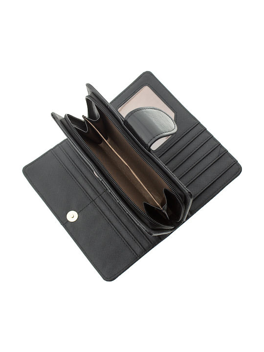 Large Women's Wallet Classic Black Roses