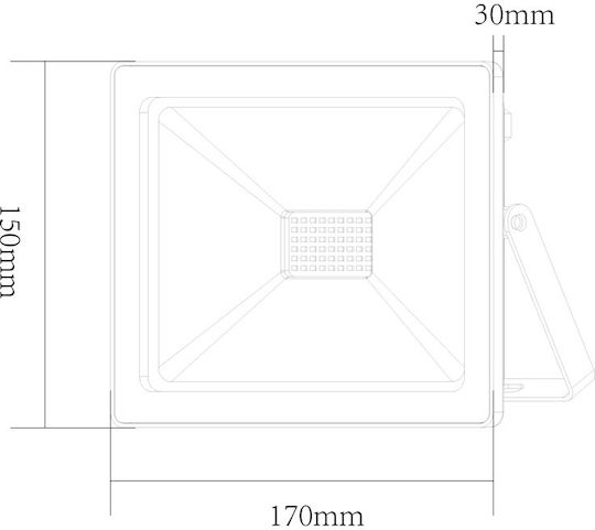 Aca Στεγανός Προβολέας LED 50W Πράσινο IP66
