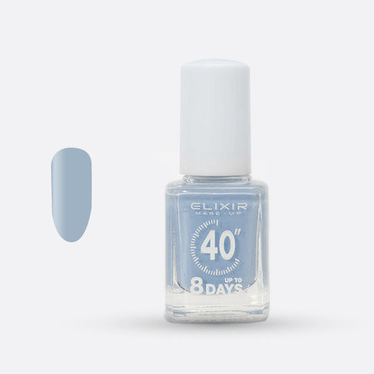 Elixir 40 Inches Up To 8 Days Glossy Long Lasting Nail Polish Quick Dry Light Blue 62 13ml
