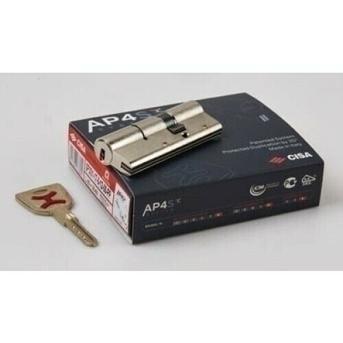 Cisa Κύλινδρος Κλειδαριάς Ασφαλείας 80mm (30-50) με 5 Κλειδιά Ασημί