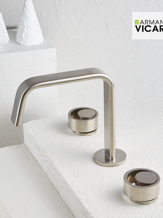 Armando Vicario Halo Inox Sink Faucet Silver