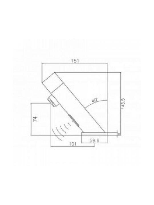 MCM 7024 Sink Faucet with Photocell Sensor Silver