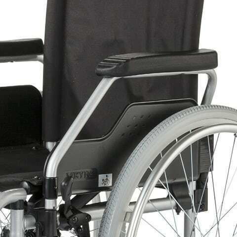 Meyra Budget II 9.050 Wheelchair Folding Simple Type with Simple Back 48cm 9.050 Silver