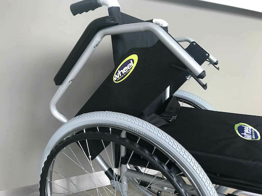 Wheel Economy 24" Αναπηρικό Αμαξίδιο 24" Πτυσσόμενο Απλού Τύπου 43cm Ασημί