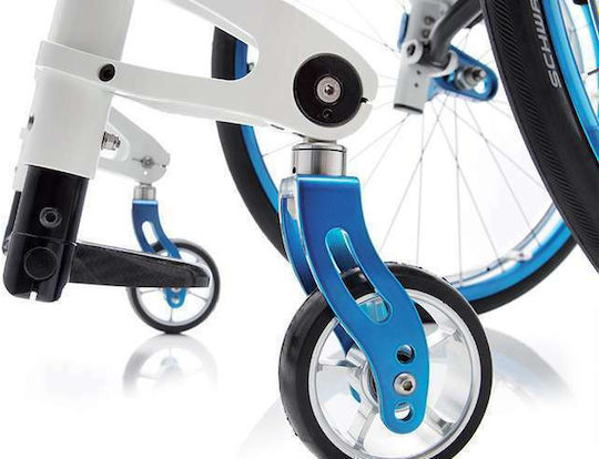 Progeo Tekna Advance Rollstuhl Klappbar Leicht Typ 42cm Weiß/Hellblau
