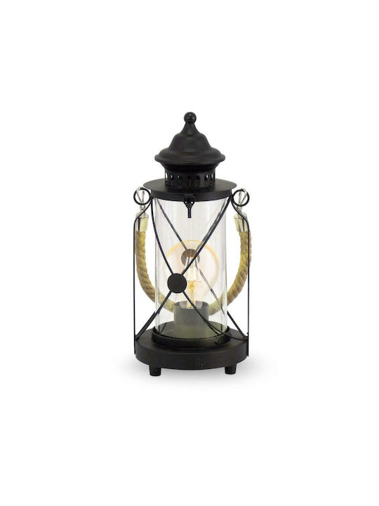 Eglo Bradford Dekorative Lampe Laterna mit Fassung für E27 Lampe Schwarz