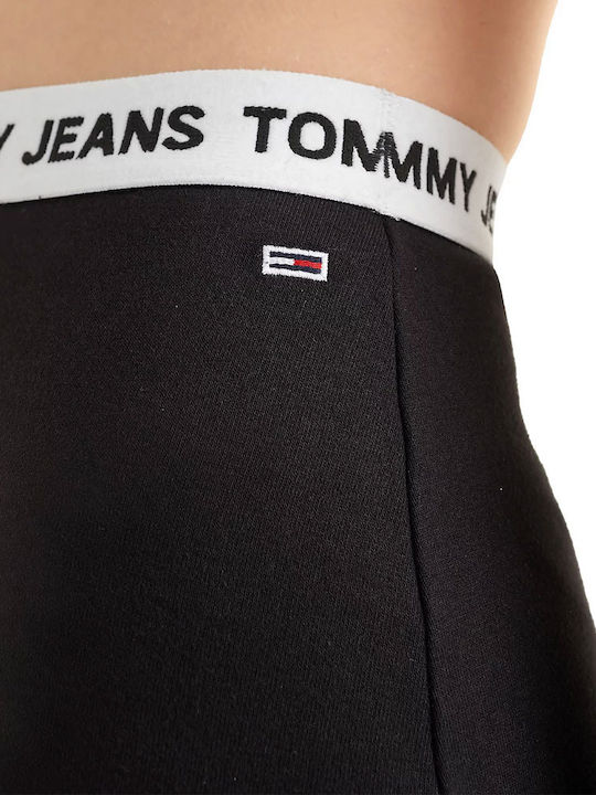 Denim Hoch tailliert Mini Rock Schwarz