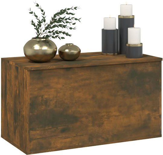 vidaXL Wooden Decorative Trunk Brown 84x42x46cm