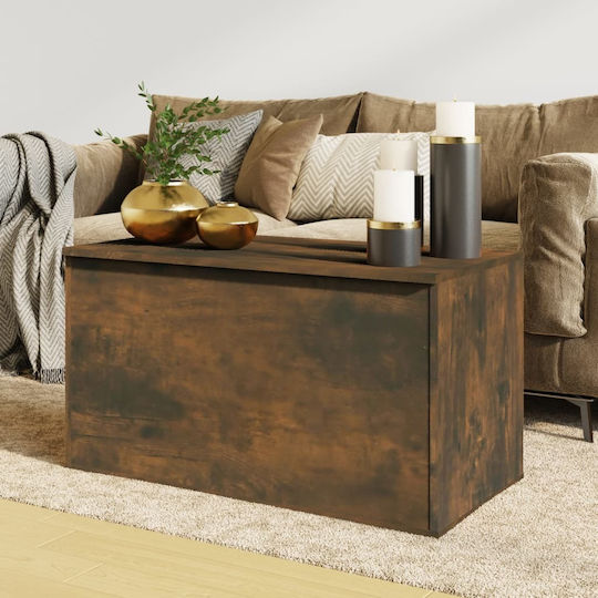vidaXL Wooden Decorative Trunk Brown 84x42x46cm
