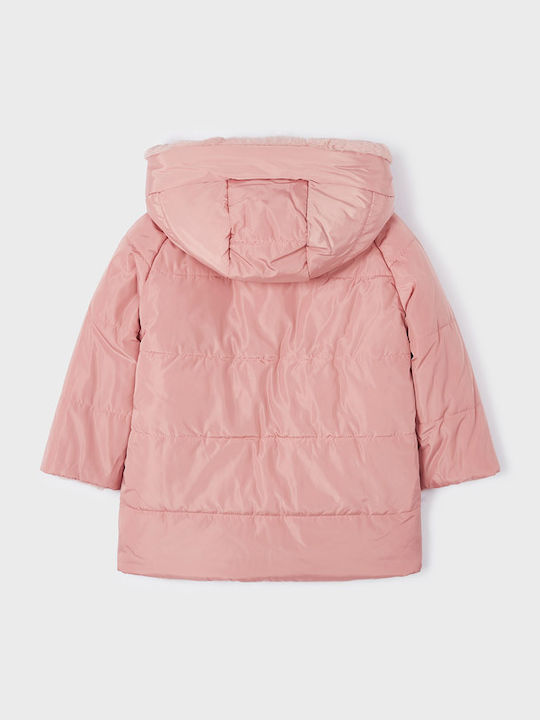 Kids' Casual Jacket Short Double Sided with Hood Pink