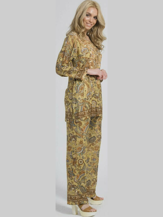 Ble Resort Collection Women's Mini Caftan Beachwear Brown