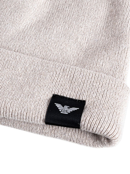 Emporio Armani Knitted Beanie Cap White