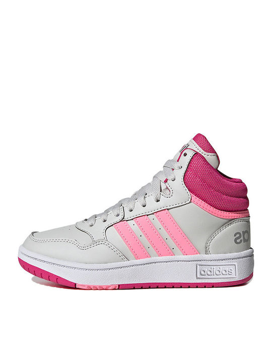 Hoops 3.0 Παιδικά Sneakers High Grey One / Beam Pink / Team Real Magenta