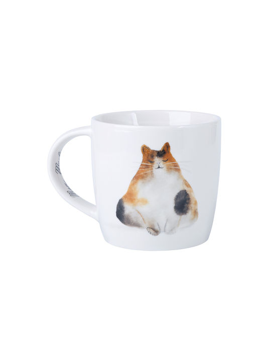 Maxwell & Williams Content Cat Ceramic Cup White 400ml