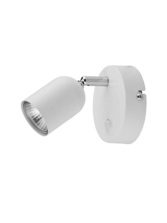 TK Lighting Top Single Spot with Socket GU10 in White Color