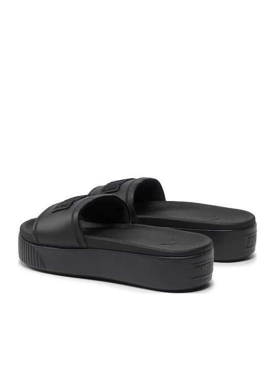 Frauen Flip Flops mit Plattform in Schwarz Farbe