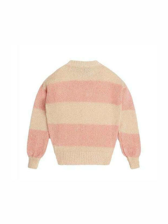 Guess Kids' Sweater Long Sleeve Pink