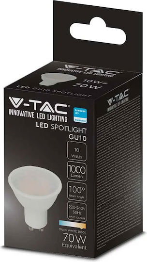 V-TAC LED Bulb 10W for Socket GU10 and Shape MR16 Natural White 1000lm