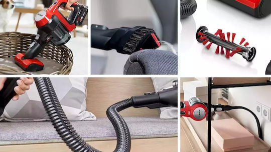 Bosch Unlimited 7 ProAnimal Прахосмукачка 2 в 1 Stick & Ръчна Червено