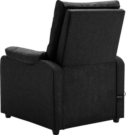 Πολυθρόνα Relax Massage με Υποπόδιο Μαύρη 71.5x93x98cm