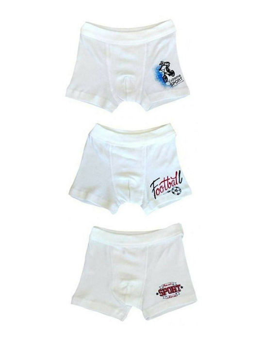 Minerva 44504 Kinder Set mit Boxershorts Weiß 3Stück