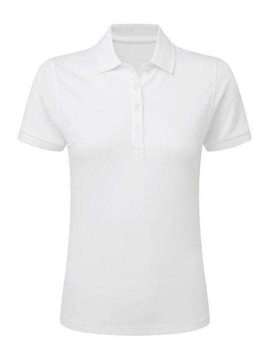 SG Polo Stretch Tagless Women's Short Sleeve Promotional Blouse White