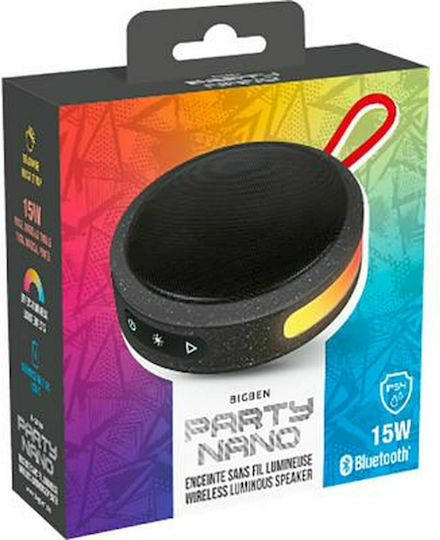 Bigben Interactive PARTYBTIPNANOBKR Bluetooth-Lautsprecher 15W mit Radio Black
