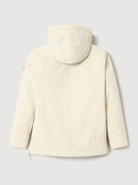 Rainforest Women's Short Sports Jacket Waterproof for Winter with Hood White NP0A4GM5-NS5