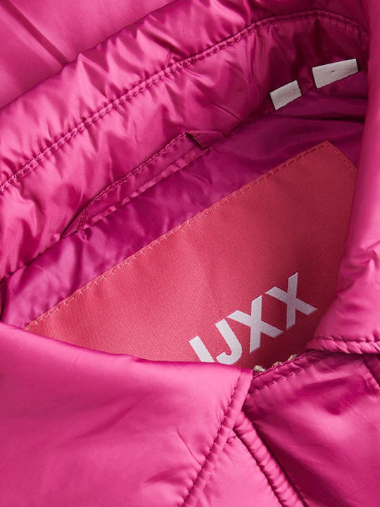 Scurtă Jachetă de femei Fără mâneci Puffer Fuchsia