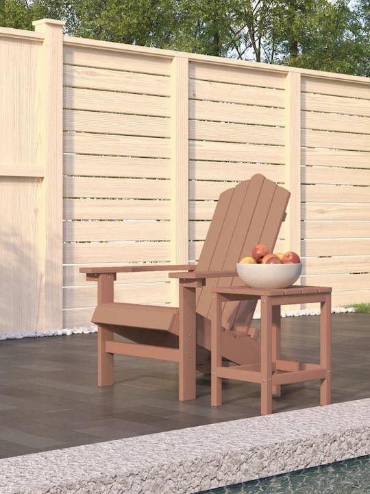 Set Lounge for Small Outdoor Spaces Brown Adirondack 2pcs