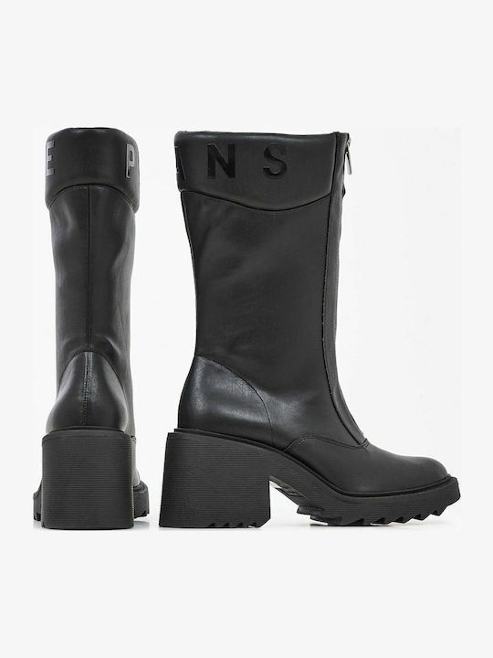 Women's Ankle Boots with Medium Heel Black