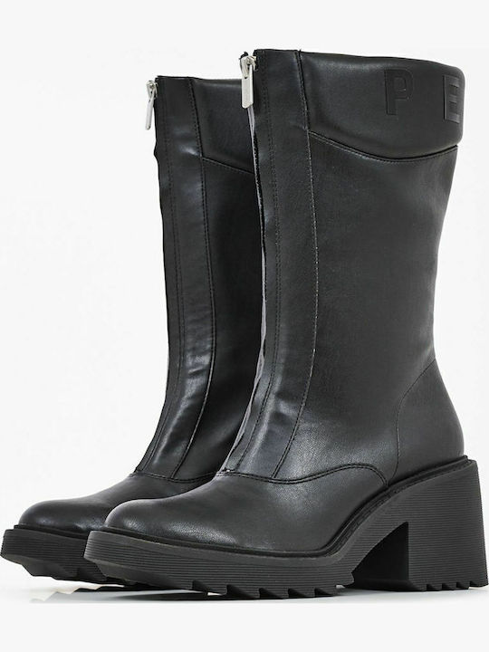Women's Ankle Boots with Medium Heel Black