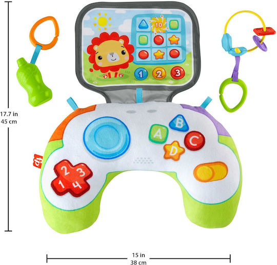 Fisher Price Littlest Gamer Tummy Wedge Activity Pillow for Newborns