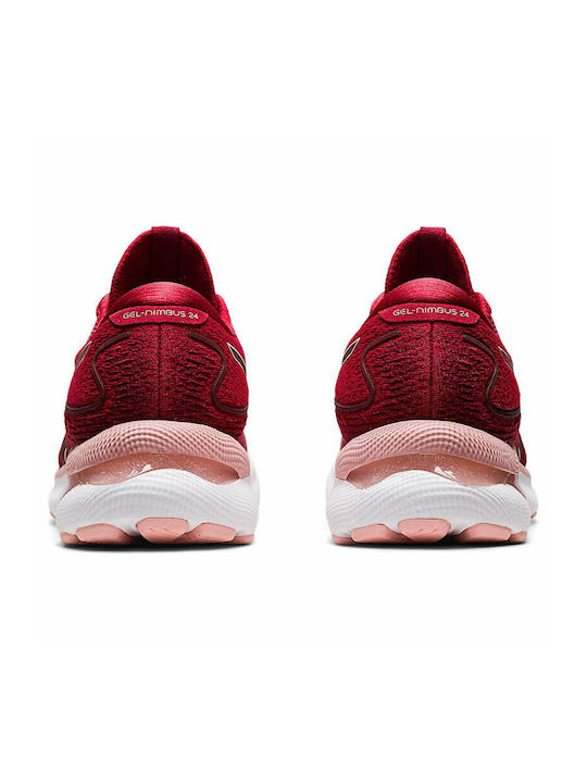 Gel-Nimbus 24 Damen Sportschuhe Laufen Cranberry / Frosted Rose