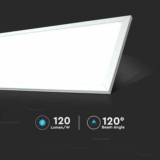 V-TAC Vt-12031 Παραλληλόγραμμο Χωνευτό LED Panel 29W με Ψυχρό Λευκό Φως 6000K 120x30εκ.
