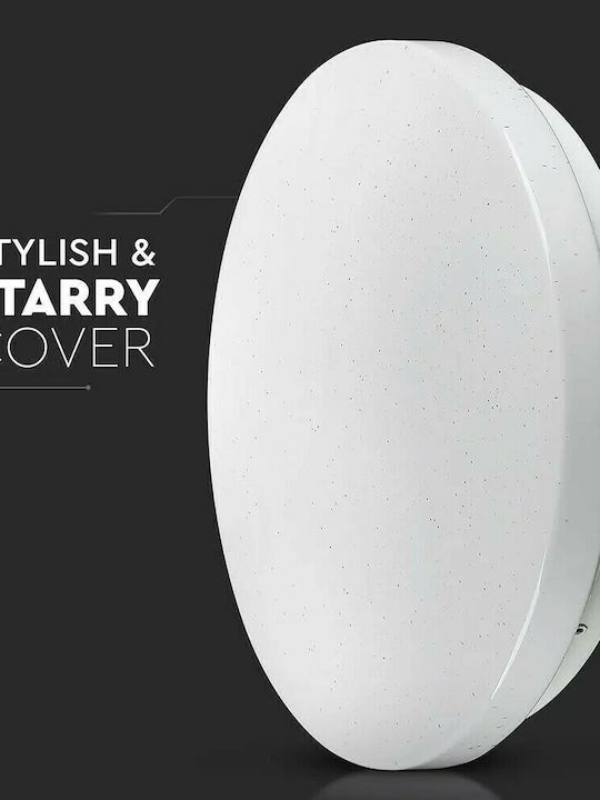 V-TAC Στρογγυλό Εξωτερικό LED Panel 18W με Φυσικό Λευκό Φως 4000K 31εκ.