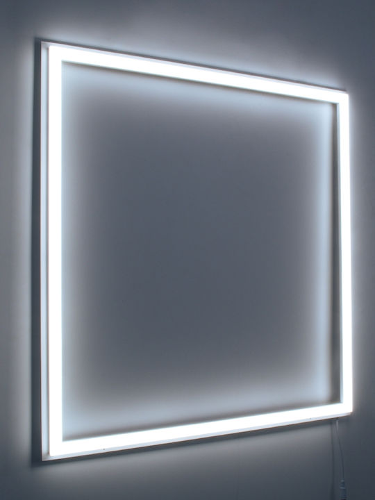 GloboStar Square Recessed LED Panel 48W with Cool White Light 6000K 60x60cm