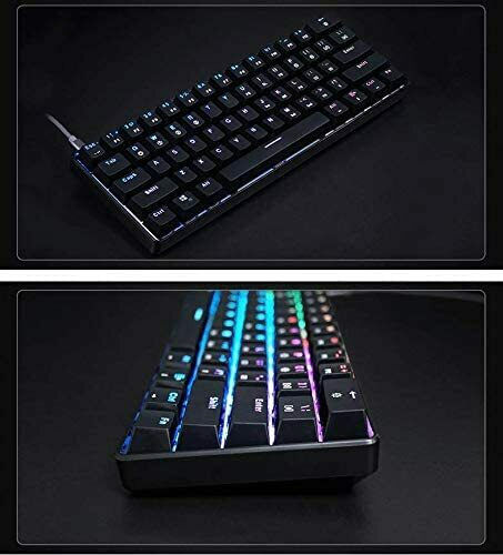 HK Gaming GK61 Gaming Μηχανικό Πληκτρολόγιο 60% με Gateron Brown διακόπτες και RGB φωτισμό (Αγγλικό US)