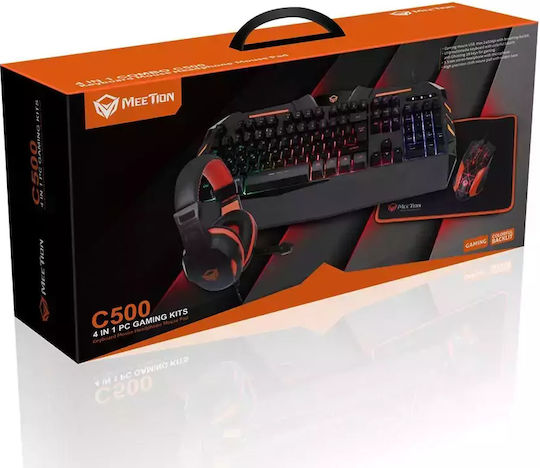 Meetion MT-C500 Set Gaming Tastatur mit RGB-Beleuchtung & Maus (Englisch US)