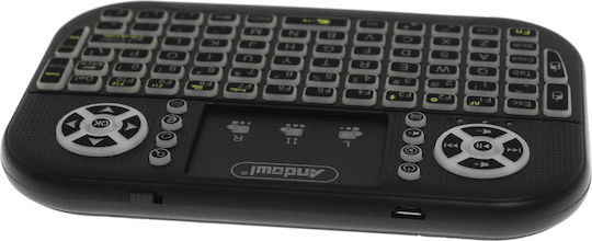 Andowl Q-K700C Kabellos Tastatur mit Touchpad Englisch US