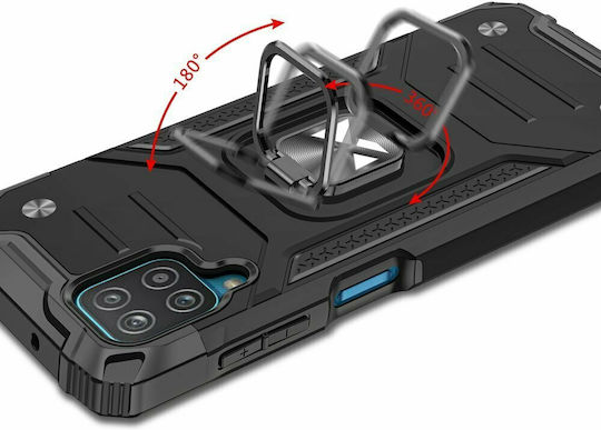 Wozinsky Ring Armor Umschlag Rückseite Kunststoff Blau (Galaxy A12)