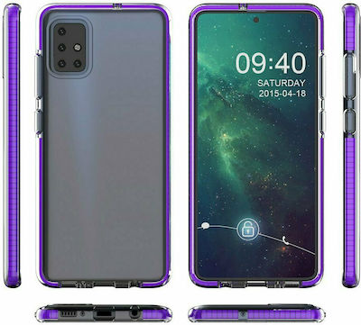 Hurtel Spring Case Umschlag Rückseite Silikon 1mm Blau (Redmi Note 9)