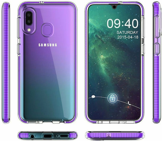 Hurtel Spring Задна корица Силикон 1мм Черен (Galaxy A20e)