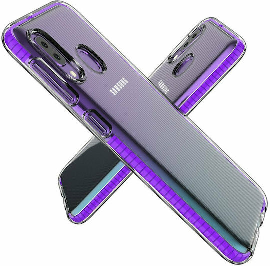 Hurtel Spring Задна корица Силикон 1мм Черен (Galaxy A20e)