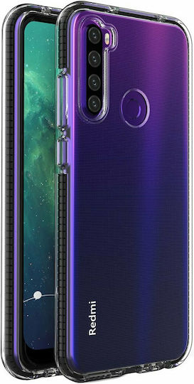 Hurtel Electroplating Umschlag Rückseite Silikon Schwarz (Redmi Note 8T)