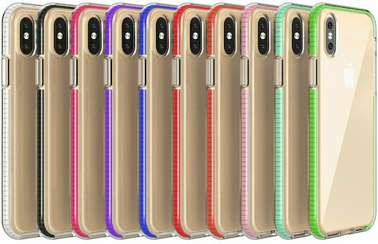 Hurtel Spring Back Cover Silicone 1mm Pink for iPhone X / Xs