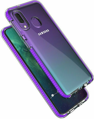 Hurtel Spring Back Cover Silicone 1mm Yellow (Galaxy A20e)