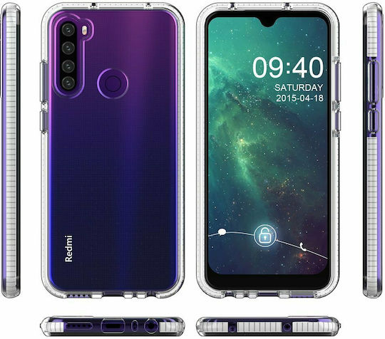 Hurtel Spring Umschlag Rückseite Silikon 1mm Gelb (Redmi Note 8T)